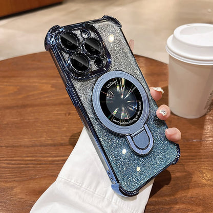 🔥Hot Sale🔥New In Phone Case for iPhone 17 Series - Four Corners Air Cushion Anti-fall Case for iPhone with Invisible Ring Stand