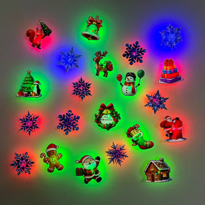 🔥Hot Sale 🔥Christmas 3D Glowing Wall Decals