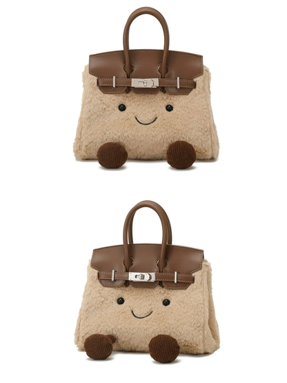 🔥Limited Time Discount🔥Plush Cartoon Kelly Bag – Cute Furry Backpack & Handbag for Women | 2025 Trendy Designer Style 💕