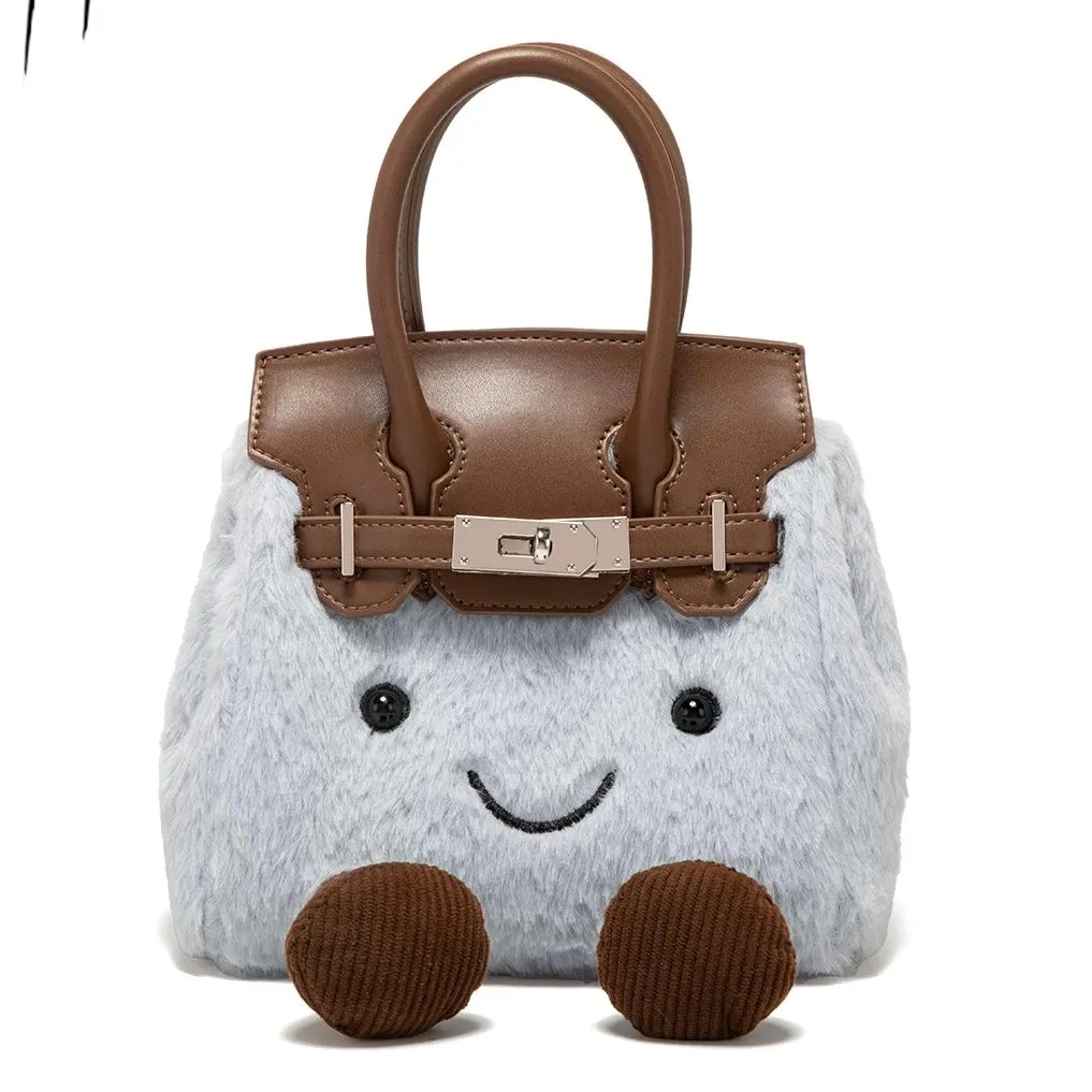 🔥Limited Time Discount🔥Plush Cartoon Kelly Bag – Cute Furry Backpack & Handbag for Women | 2025 Trendy Designer Style 💕