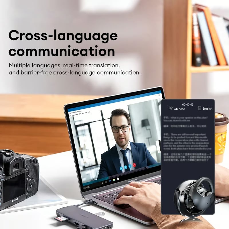 🏆LAST DAY SALE 49% OFF⏰AI Translation Wireless OWS Bluetooth5.4 Earphones