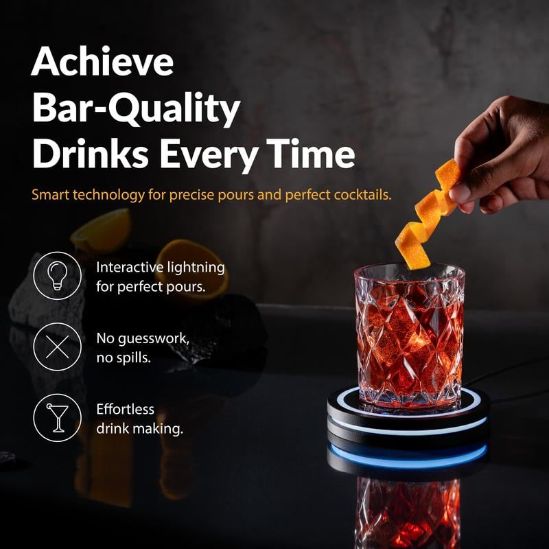 🔥Hot Sale 50% OFF🔥The Barsys 2.0 Coaster | Effortless. Professional Cocktails at Home 💡🔒