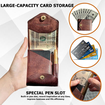 🔥Limited Time Discount 🔥Handmade Leather Wallet for Men with RFID Blocking