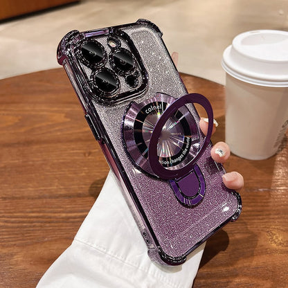 🔥Hot Sale🔥New In Phone Case for iPhone 17 Series - Four Corners Air Cushion Anti-fall Case for iPhone with Invisible Ring Stand