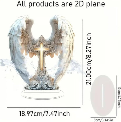 🔥Hot Sale 🔥-⭐Gorgeous Angel Wings Cross Decoration
