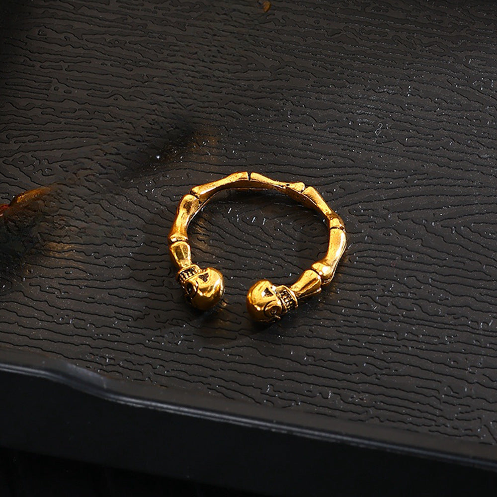 🔥Hot Sale 50% OFF🔥Retro Exaggerated Skull Bone Alloy Open Bracelet