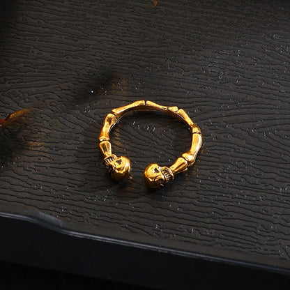 🔥Hot Sale 50% OFF🔥Retro Exaggerated Skull Bone Alloy Open Bracelet