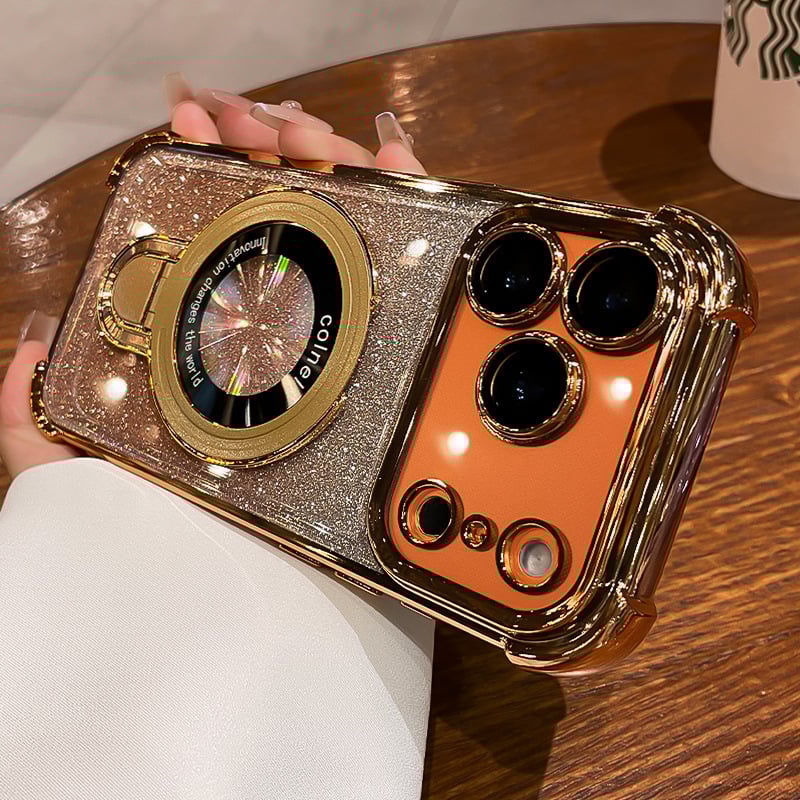 🔥Hot Sale🔥New In Phone Case for iPhone 17 Series - Four Corners Air Cushion Anti-fall Case for iPhone with Invisible Ring Stand