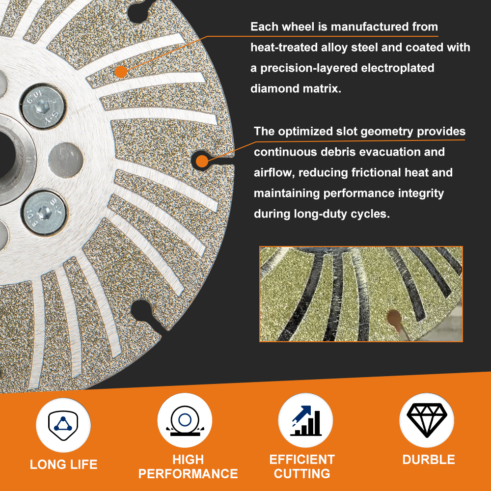 🔥Limited Time Discount 🔥-⚙️ Angle Grinding Wheel – Electroplated Diamond 4 ½ PLUS+