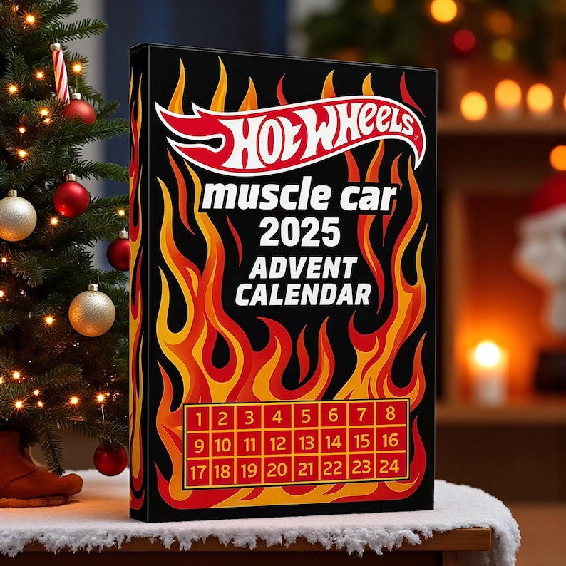 🔥Hot Sale 50% OFF🔥-🚗Hot Wheels Muscle Toy Car Advent Calendar-24 DAYS 2025🎄