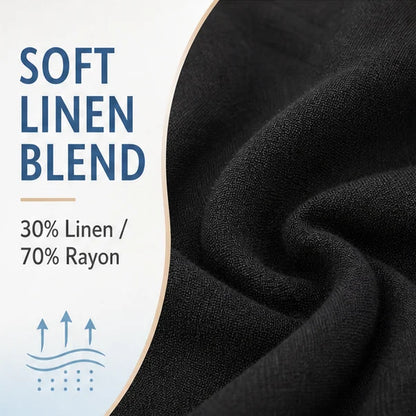 BreezeLinen - Women’s Relaxed Linen-Blend Palazzo Pants for Beach, Travel & Everyday Wear