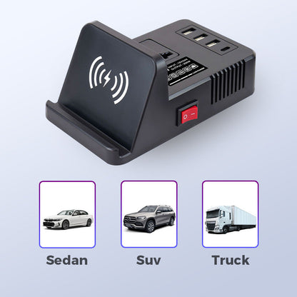 200W Power Inverters for Vehicles 12V/14V to 110V Car Inverter Converter