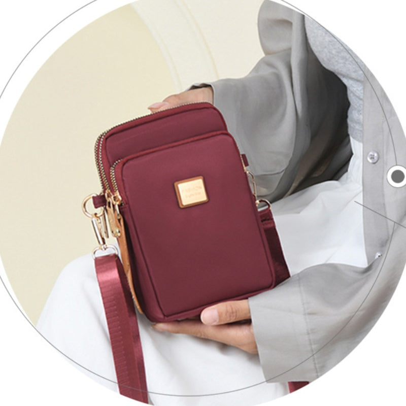 Stylish 3-Layer Shoulder Crossbody Bag