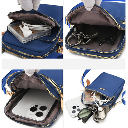 Stylish 3-Layer Shoulder Crossbody Bag