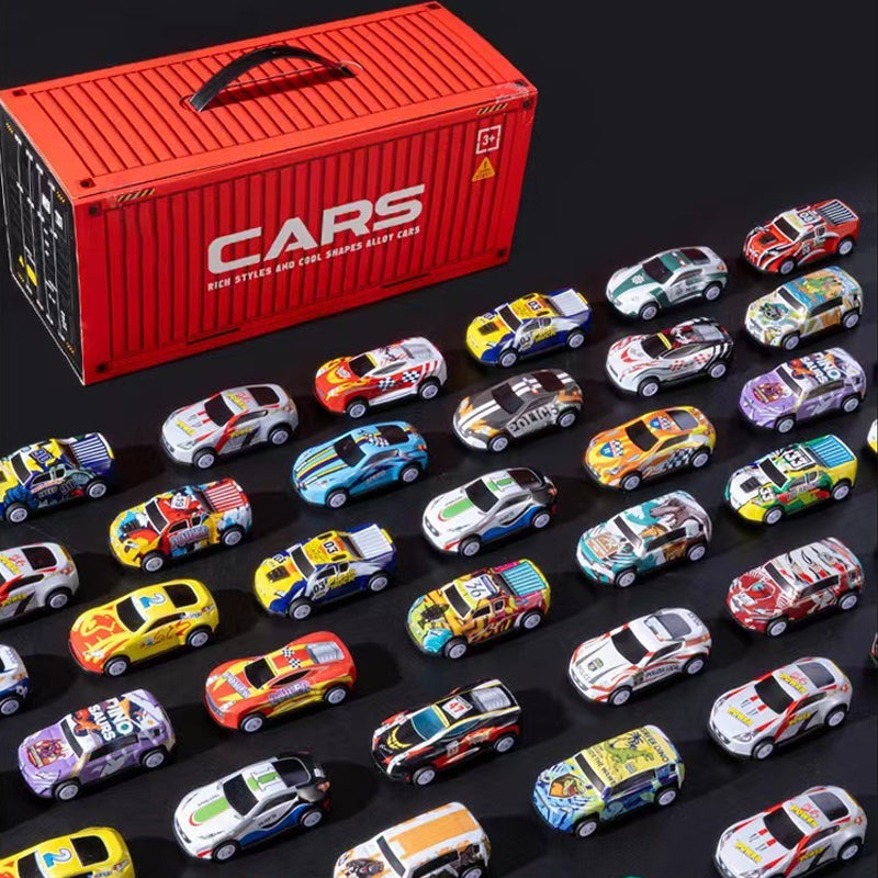 🔥Hot Sale 50% OFF🔥48 Mini Pull-Back Cars with Built-In Garage Set