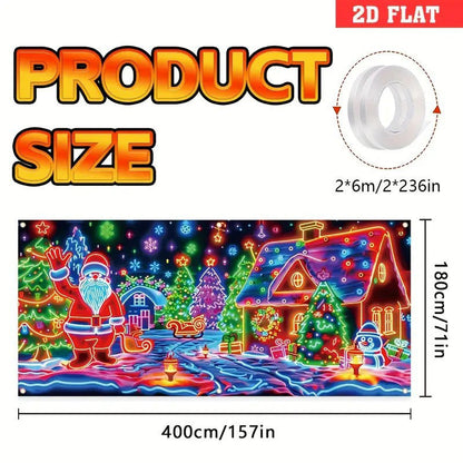 🎄Christmas Sale - 60% OFF! Christmas Garage Door Cover Banner