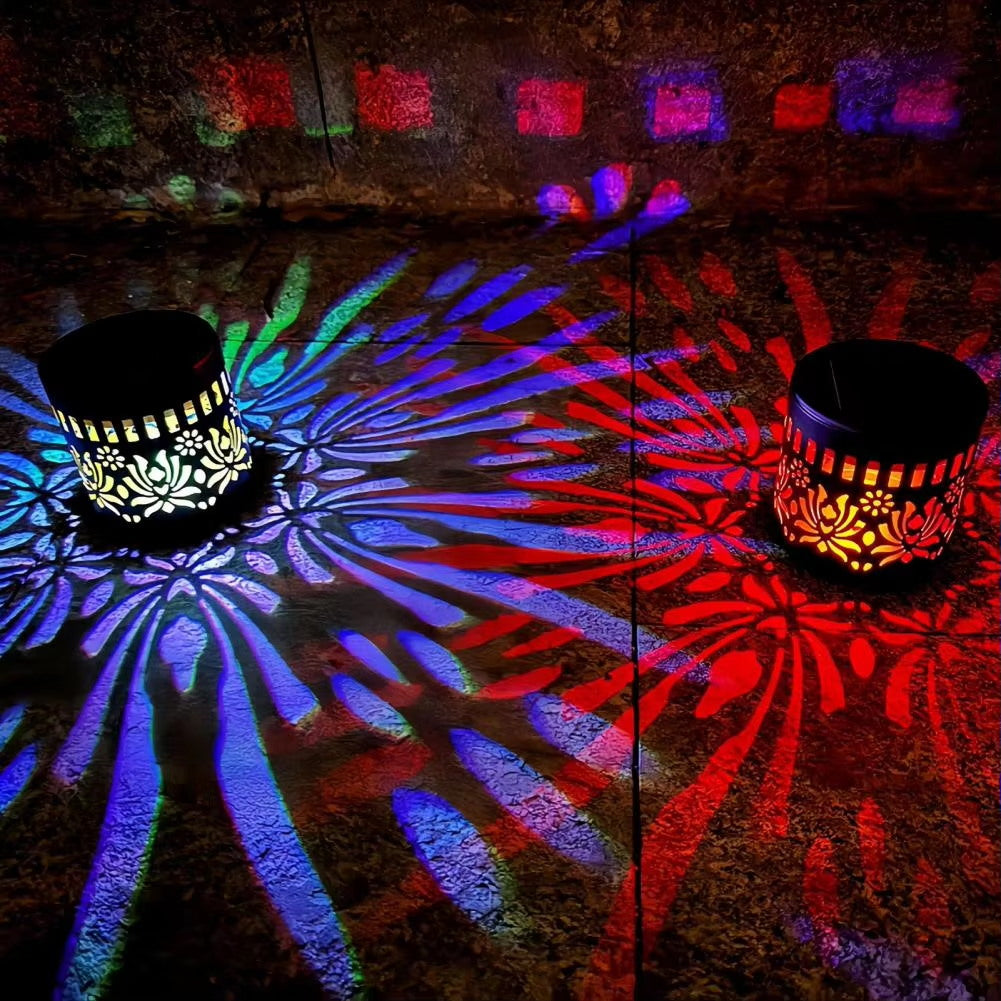 🌞Solar Mandala Light🌀 – Stunning Pattern Projection, 2-in-1 Floor & Wall Design & IP65 Waterproof Auto On/Off 🌿