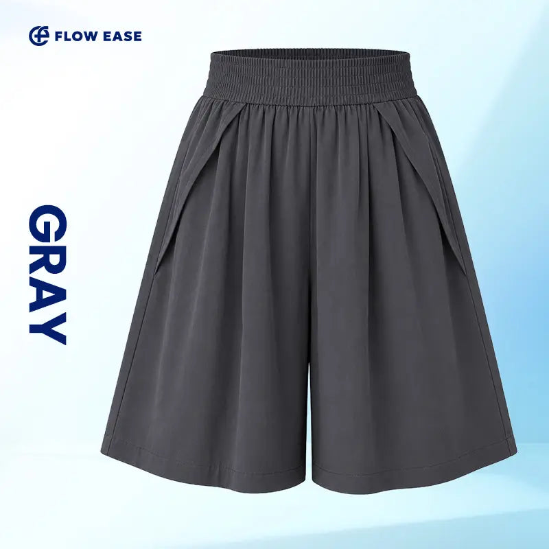 FlowEase knee-length shorts in Gray