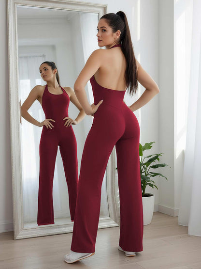 Halter Straight Leg Jumpsuit