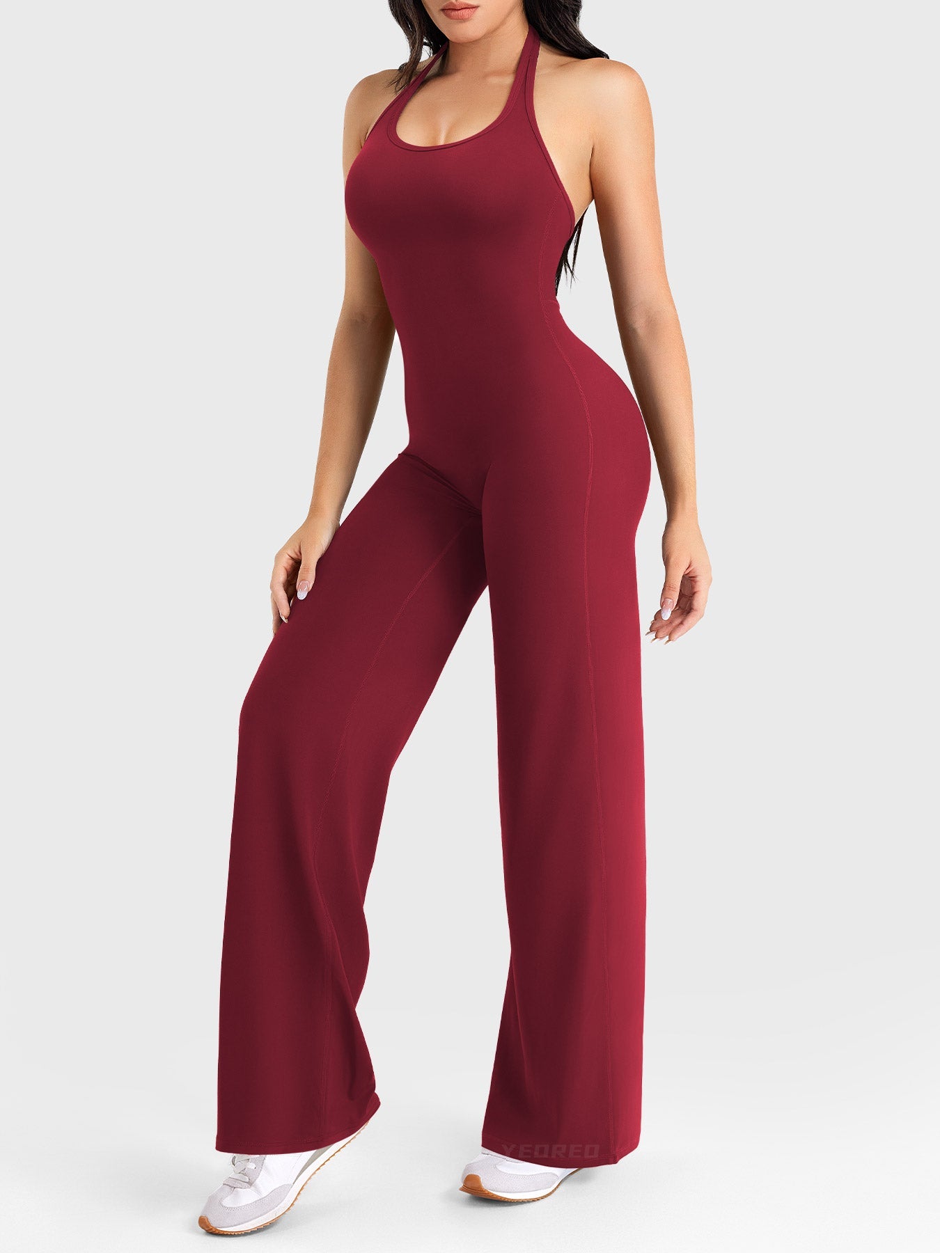 Halter Straight Leg Jumpsuit