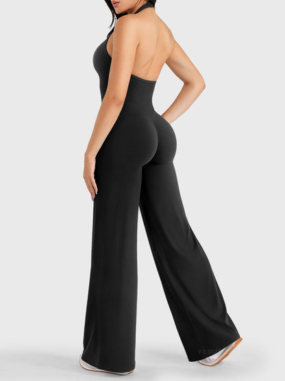 Halter Straight Leg Jumpsuit