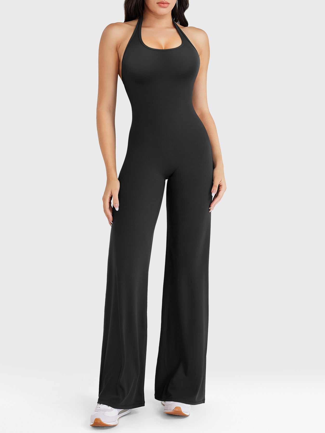 Halter Straight Leg Jumpsuit
