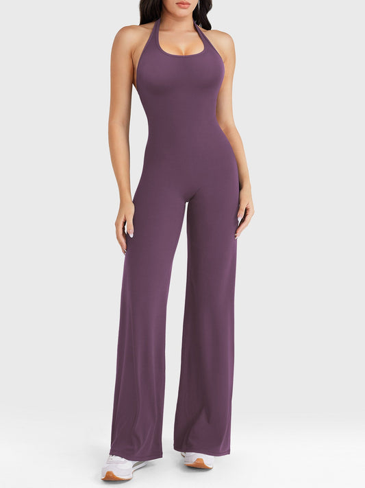 Halter Straight Leg Jumpsuit