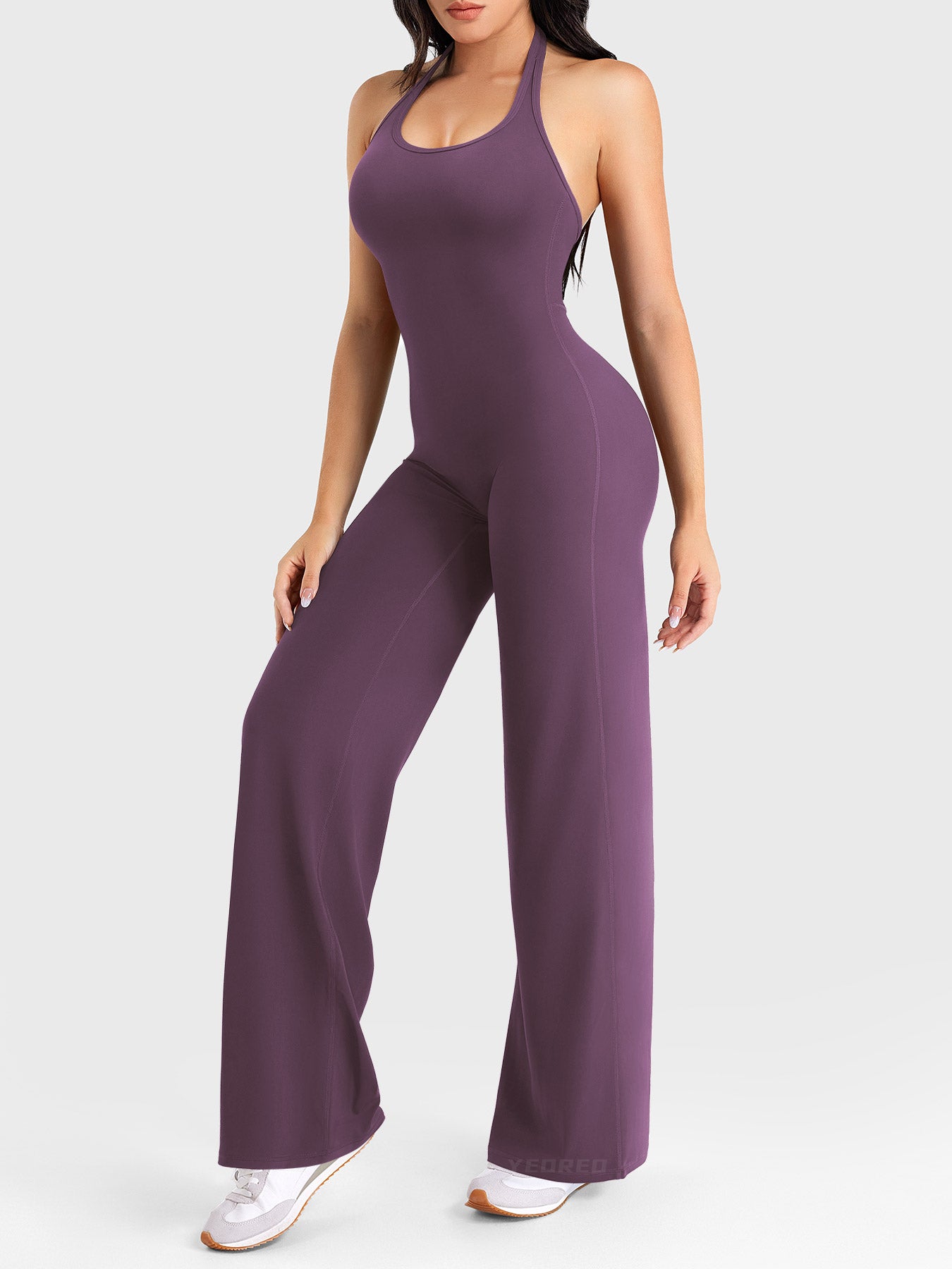 Halter Straight Leg Jumpsuit