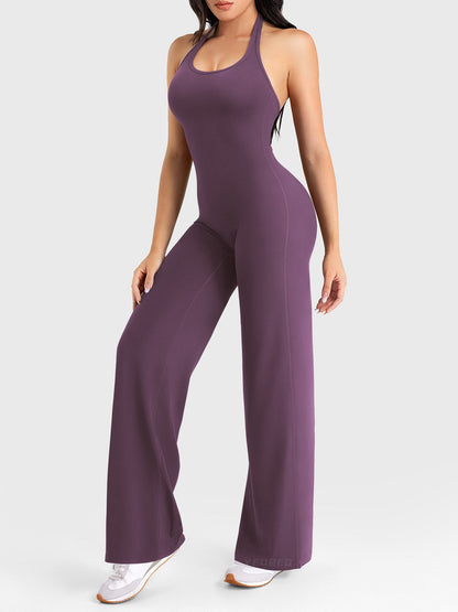 Halter Straight Leg Jumpsuit