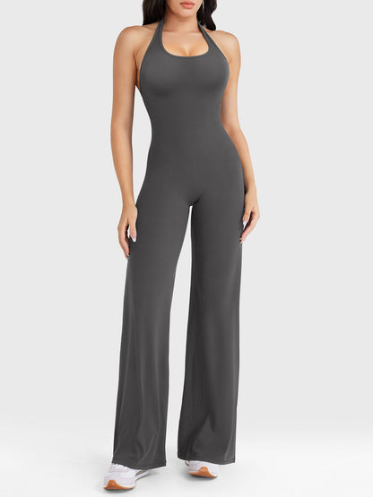 Halter Straight Leg Jumpsuit