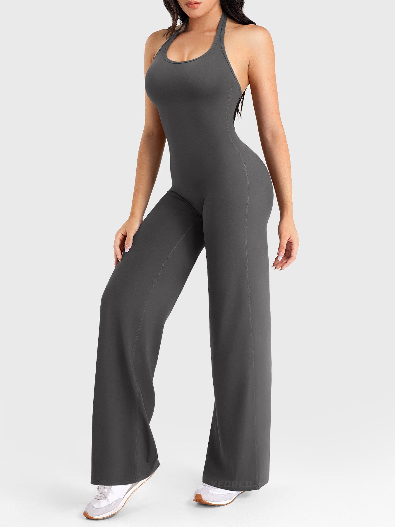 Halter Straight Leg Jumpsuit