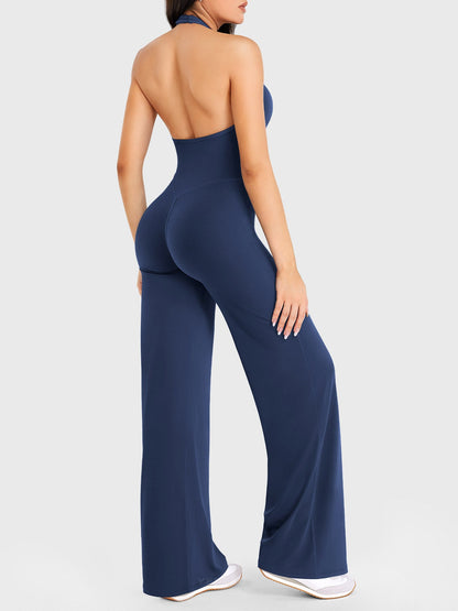 Halter Straight Leg Jumpsuit