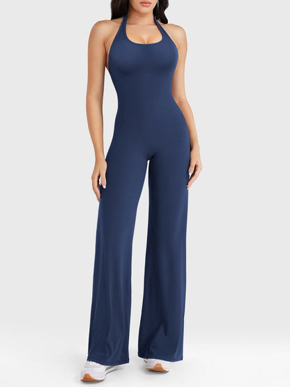 Halter Straight Leg Jumpsuit