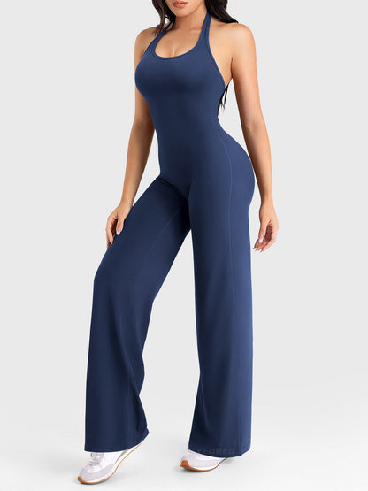 Halter Straight Leg Jumpsuit