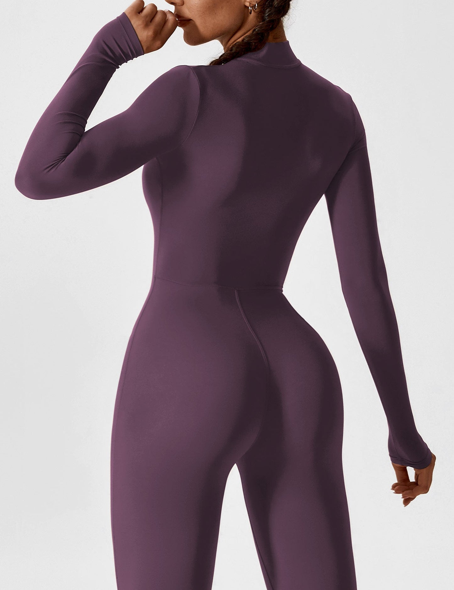 Long Sleeve Zipper Jumpsuit