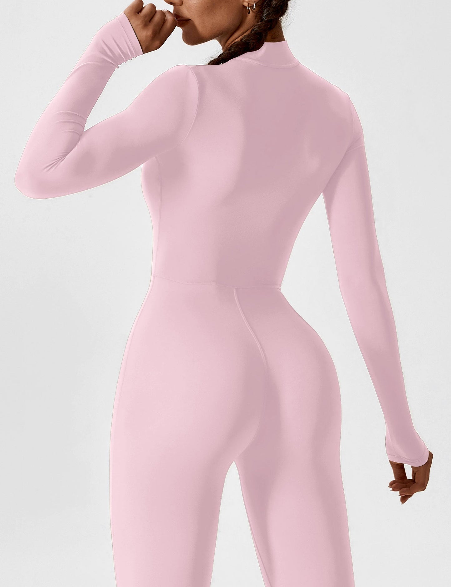 Long Sleeve Zipper Jumpsuit