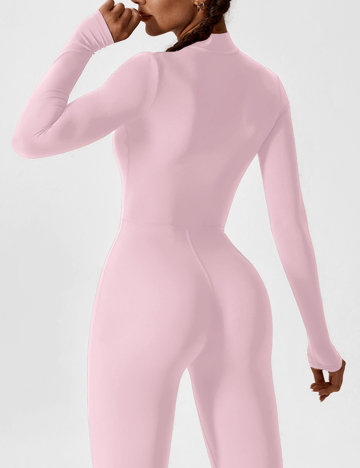 Long Sleeve Zipper Jumpsuit