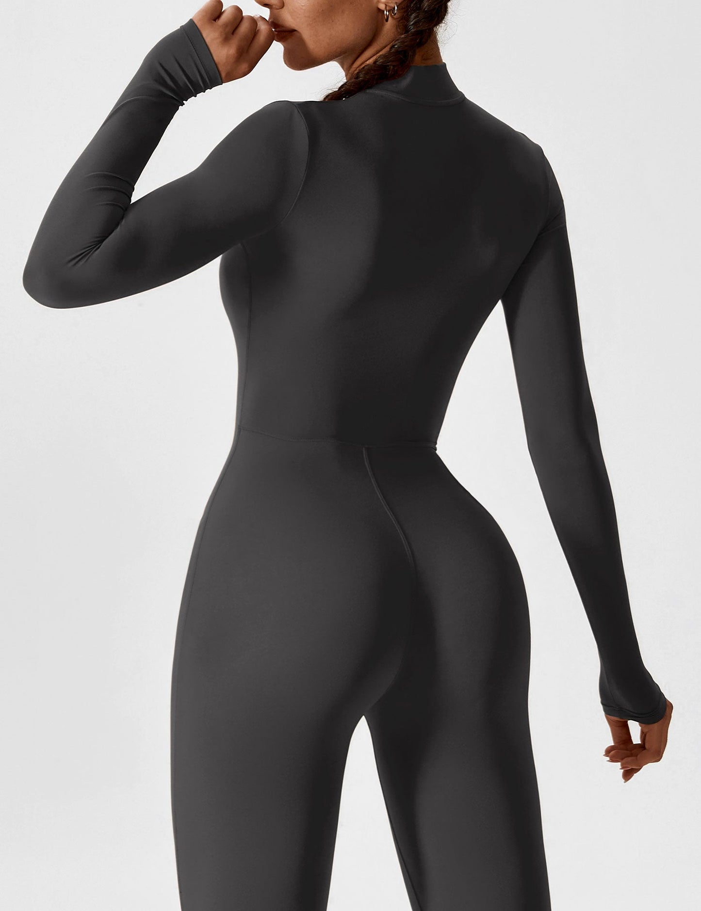 Long Sleeve Zipper Jumpsuit