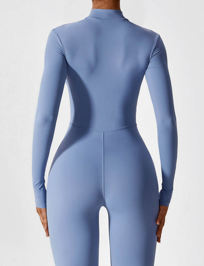 Long Sleeve Zipper Jumpsuit