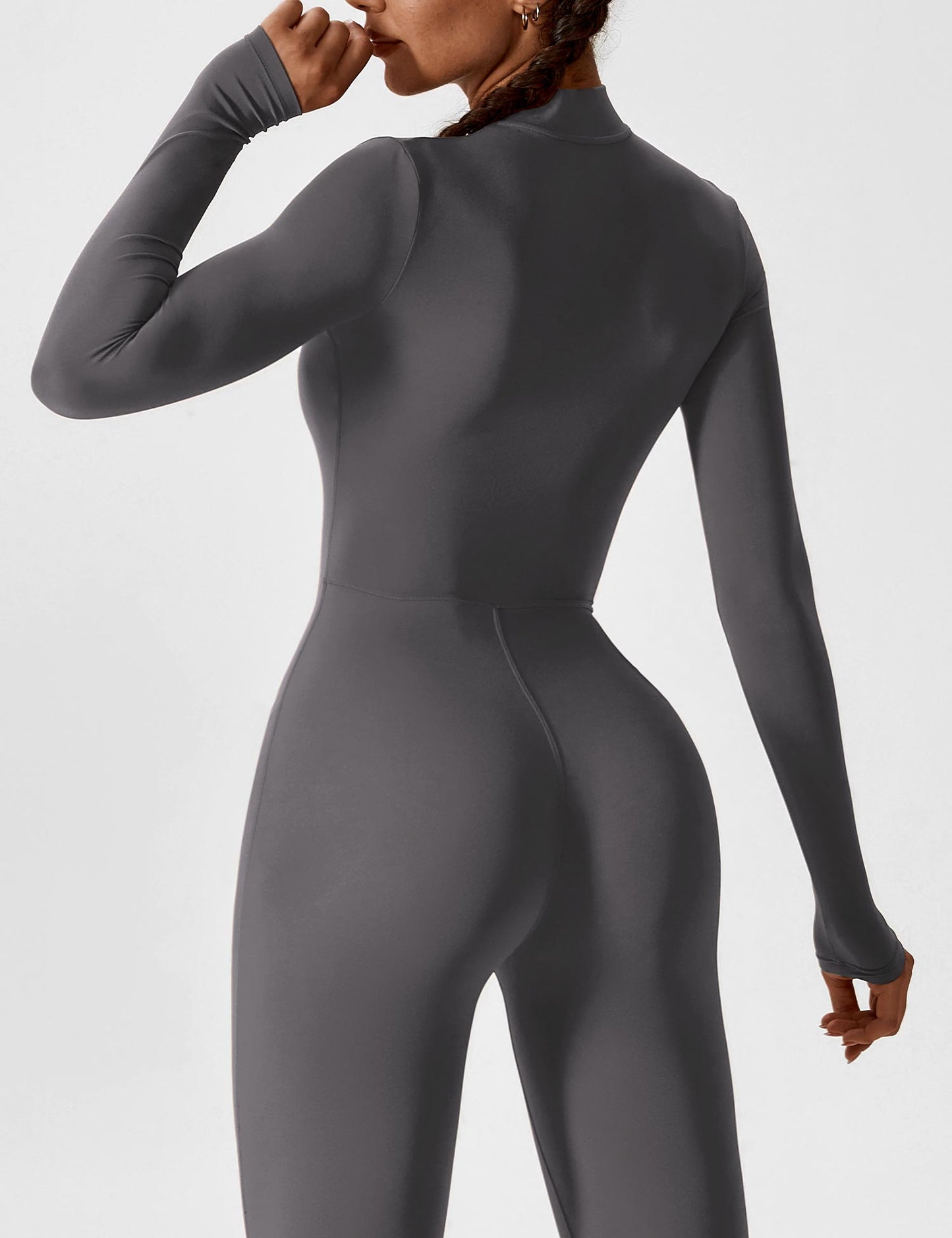 Long Sleeve Zipper Jumpsuit