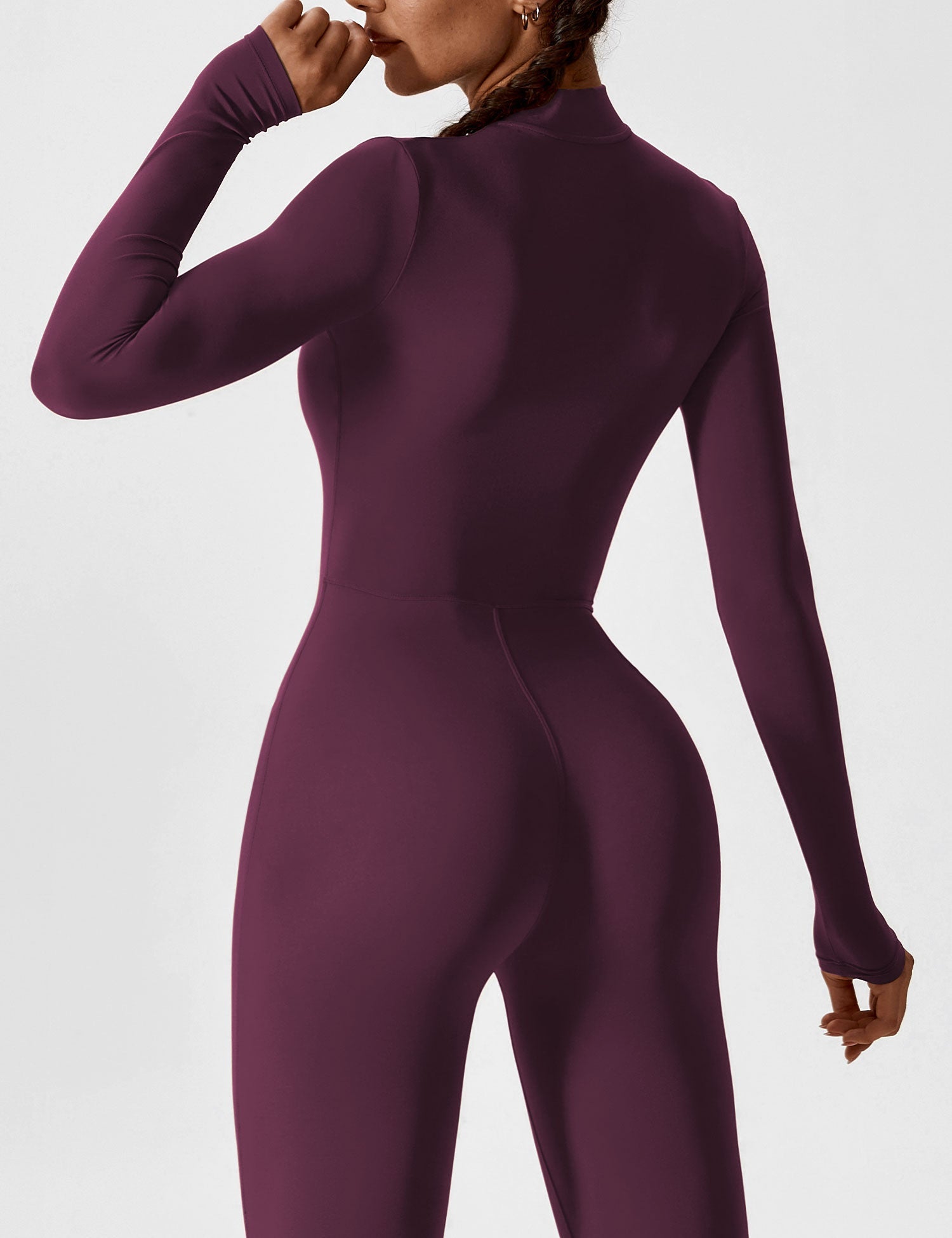 Long Sleeve Zipper Jumpsuit