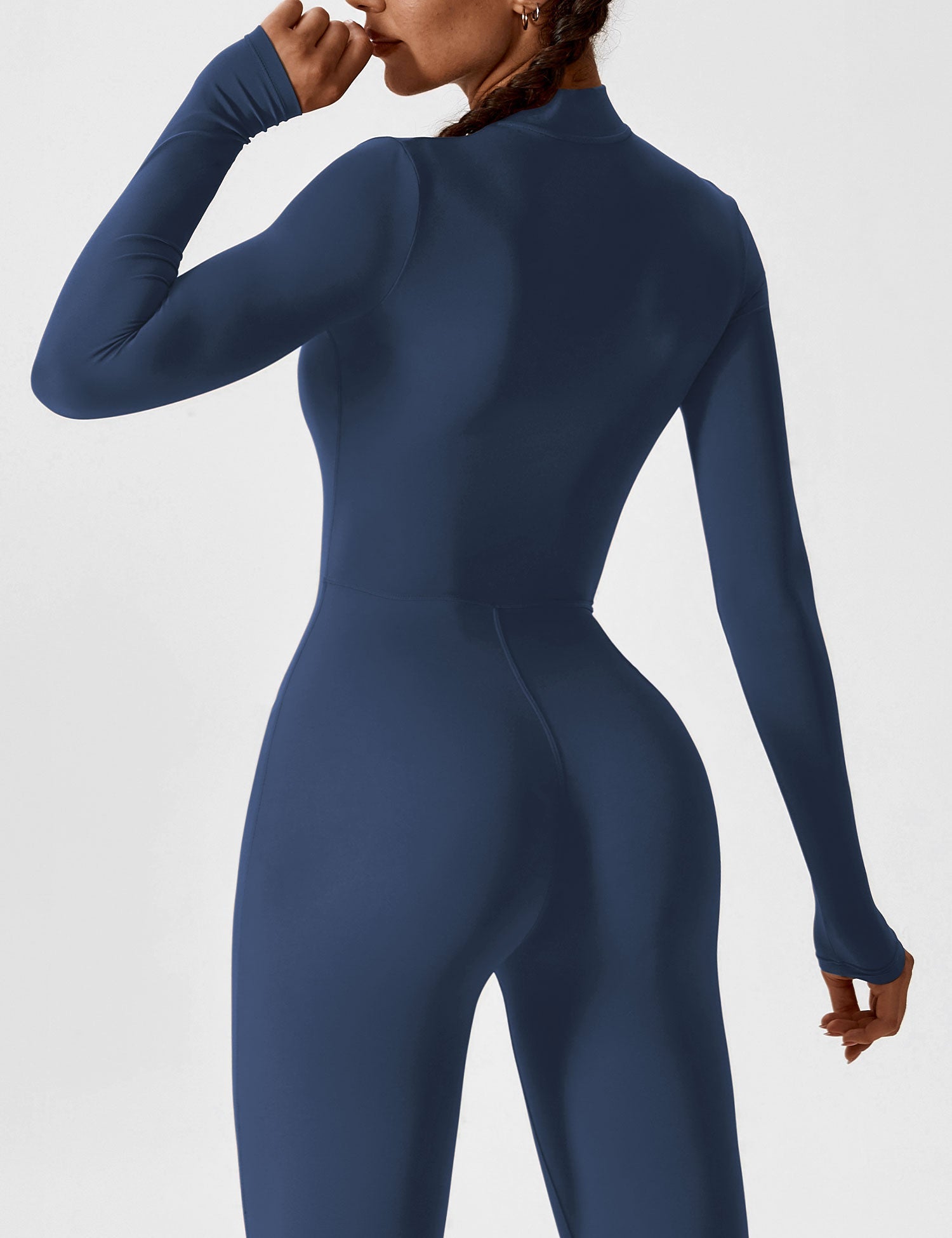 Long Sleeve Zipper Jumpsuit
