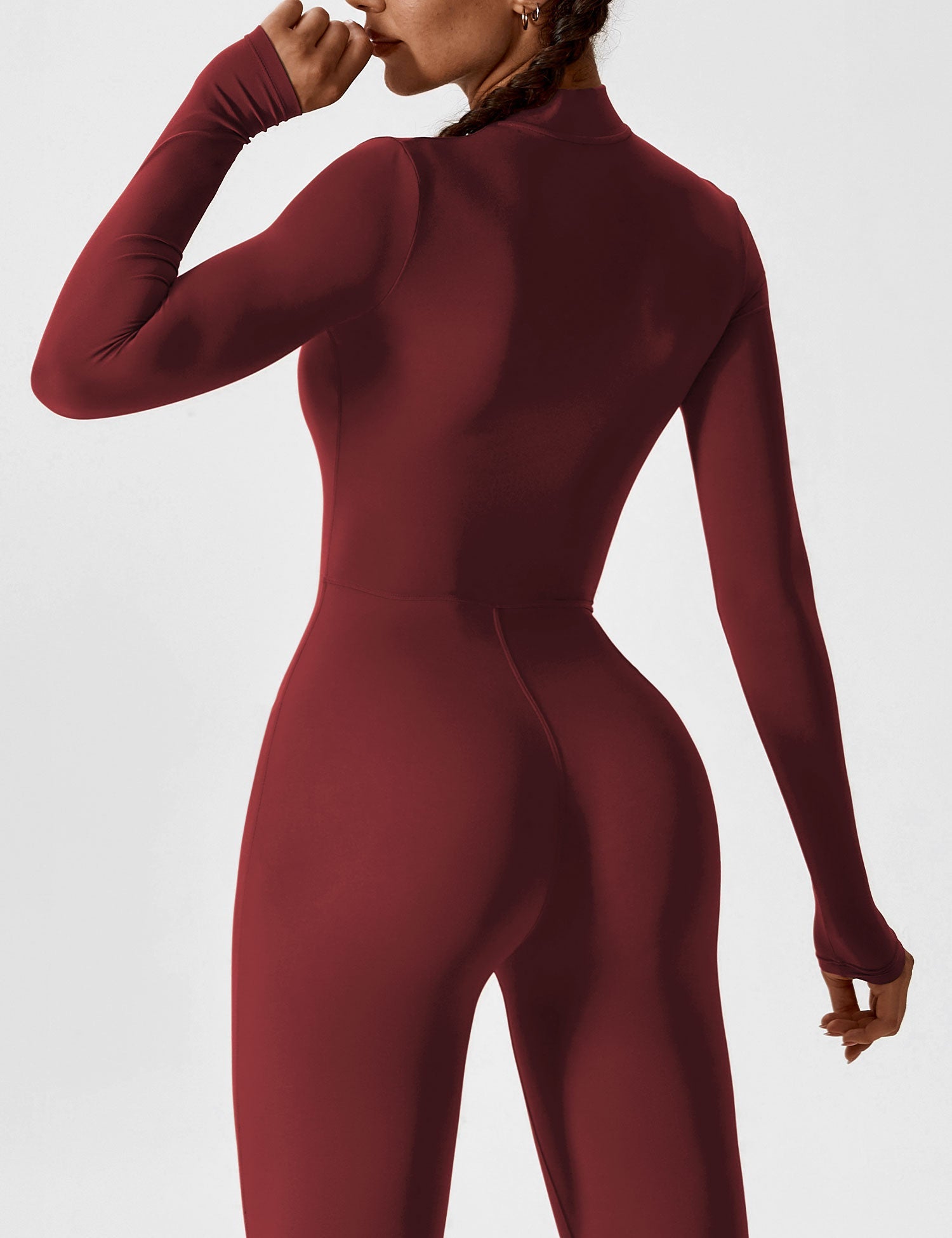 Long Sleeve Zipper Jumpsuit
