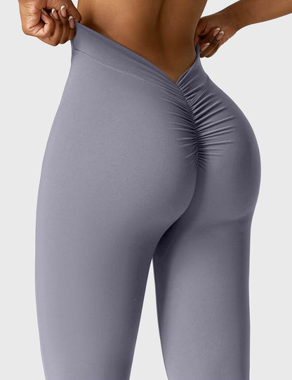 V-Back Flare Leggings
