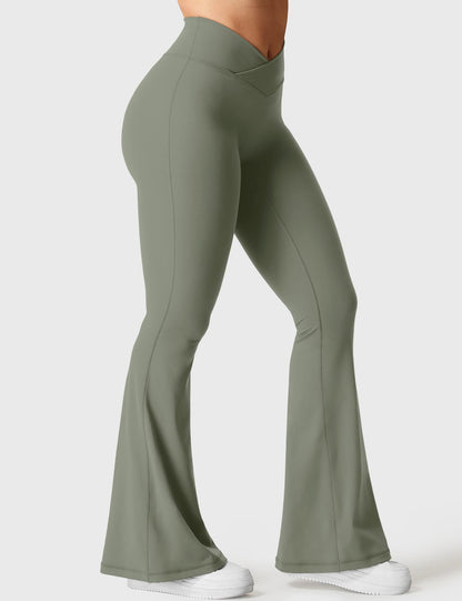 V-Waistband Flare Leggings