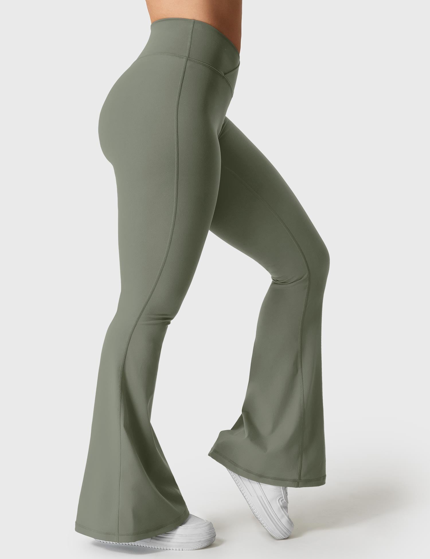V-Waistband Flare Leggings