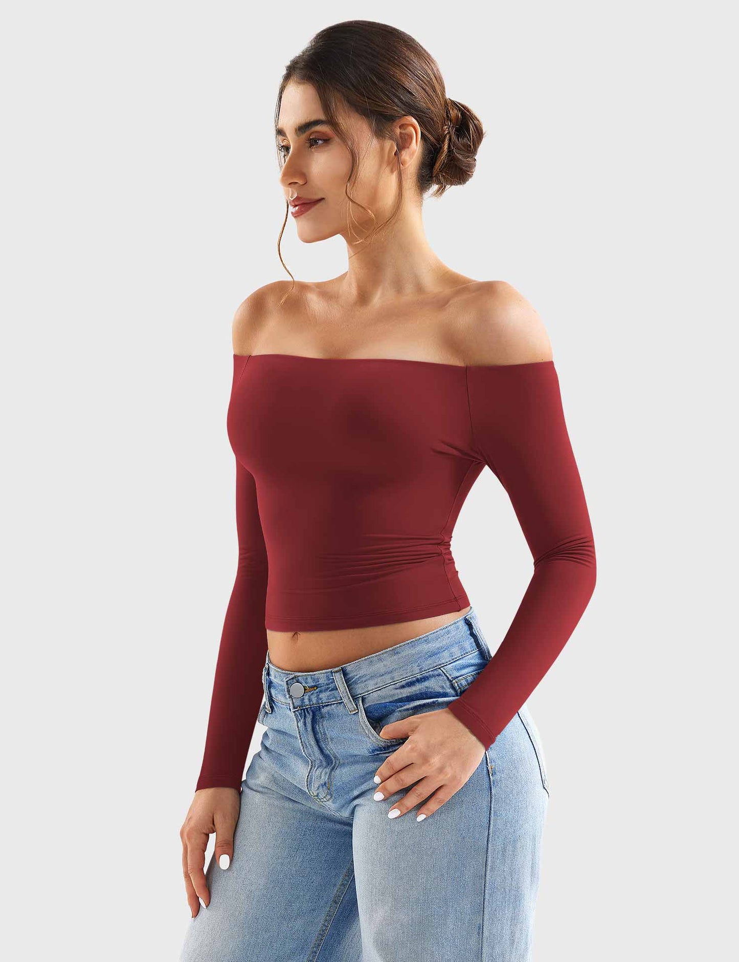 Off Shoulder Crop Top