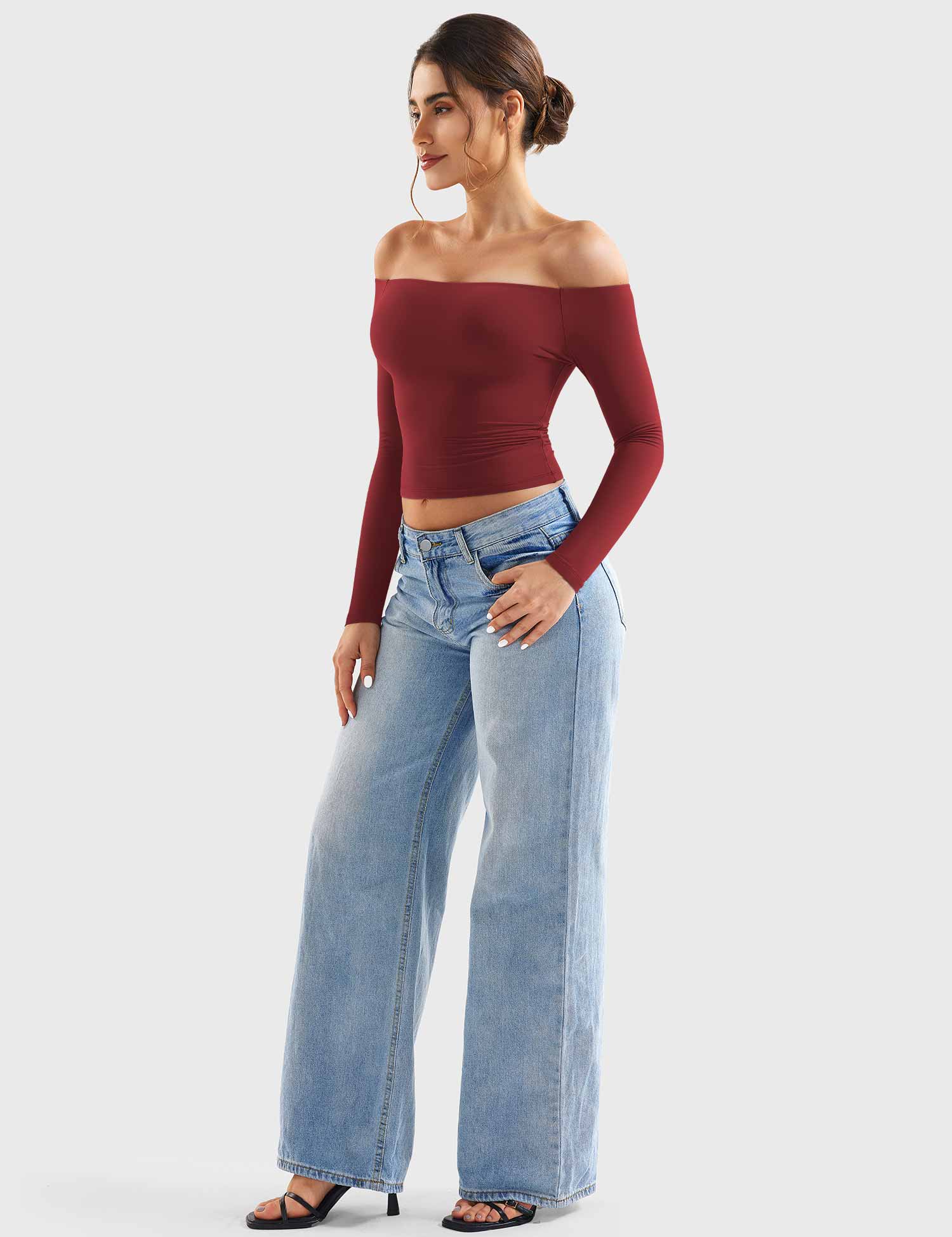 Off Shoulder Crop Top