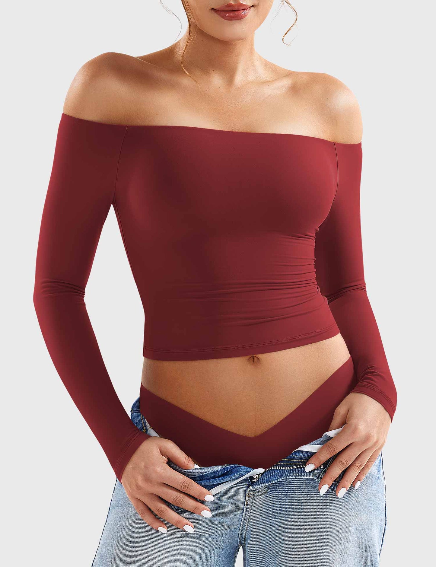 Off Shoulder Crop Top