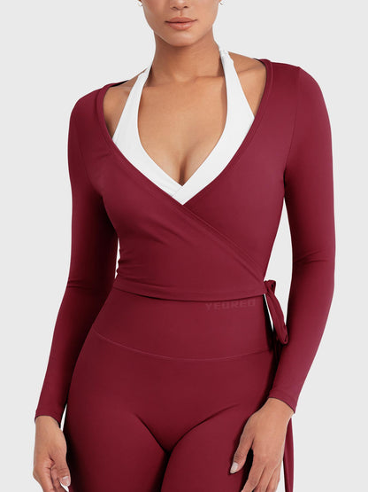 Long Sleeve Ballet Wrap Top